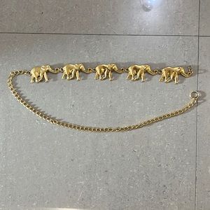 Gold chain elephant belt